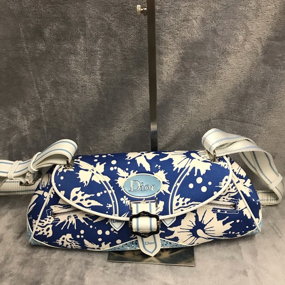 CHRISTIAN DIOR CROSSBODY SLING HIBISCUS BAG obo - Picture 2 of 8